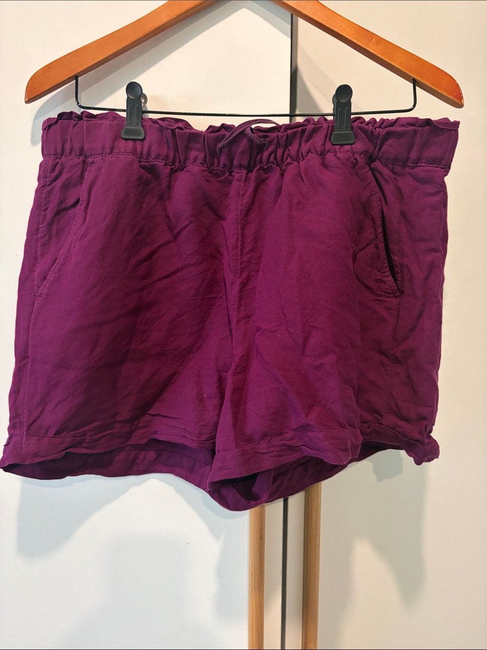 LOFT Plum Elastic Waist Casual Shorts